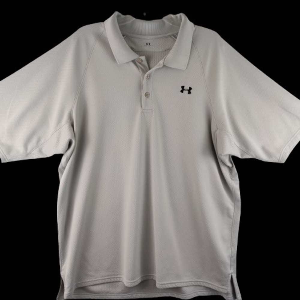 Under Armour Mens XXLarge Loose Fit Mens Golf Polo Shirt Gray Size 2XL
